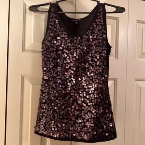 PP (XS) Eileen Fisher Purple Sequin Tank Top